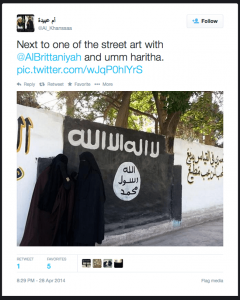 Tweet from Umm Ubaydah, a British woman who is said to have joined ISIS and was very active on Twitter until her account was suspended